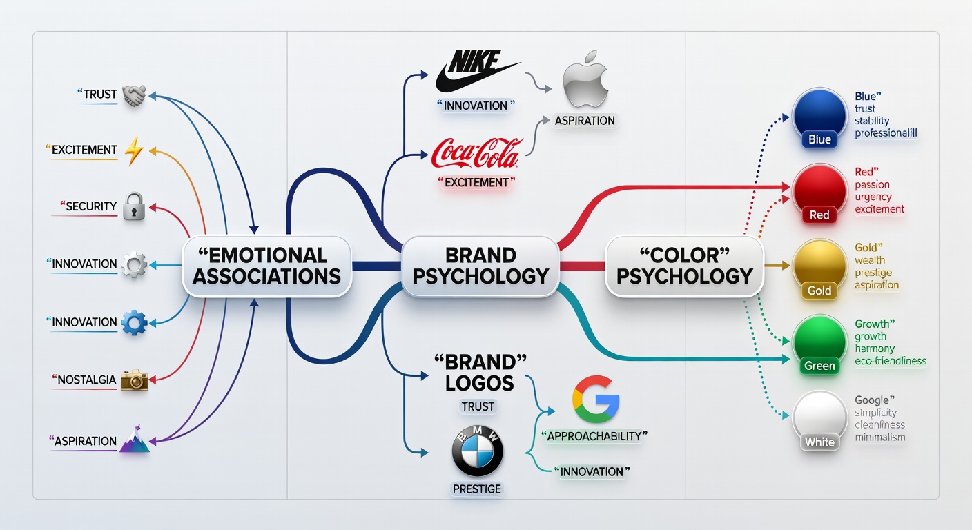 Visual brand psychology and color use in content